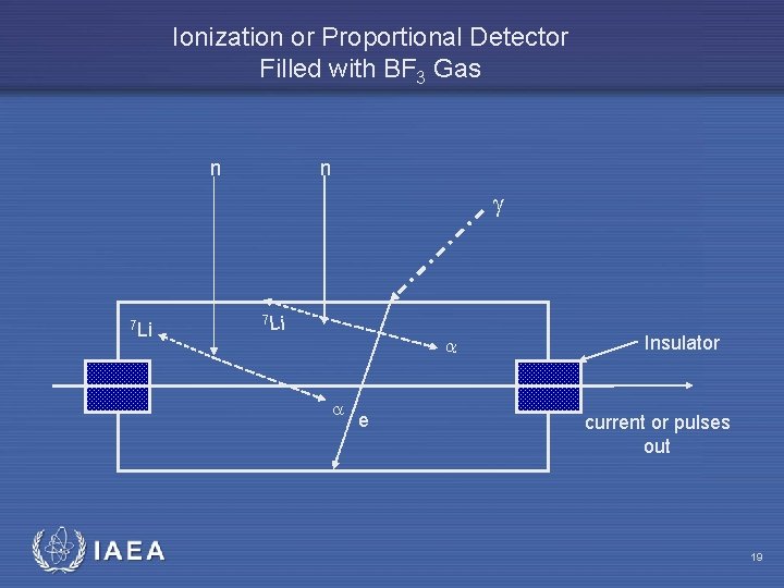 Ionization or Proportional Detector Filled with BF 3 Gas n n g 7 Li