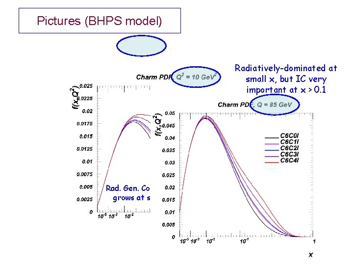 Pictures (BHPS model) Purely Intrinsic (non-perturbative) Rad. Gen. Component grows at small-x Radiatively-dominated at