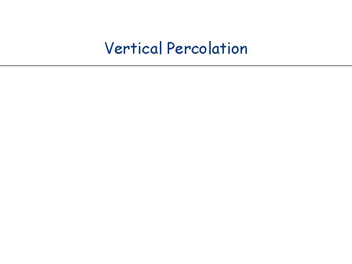 Vertical Percolation 