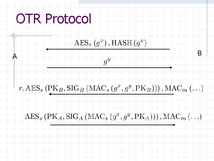 OTR Protocol A B 