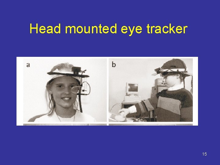 Head mounted eye tracker 15 