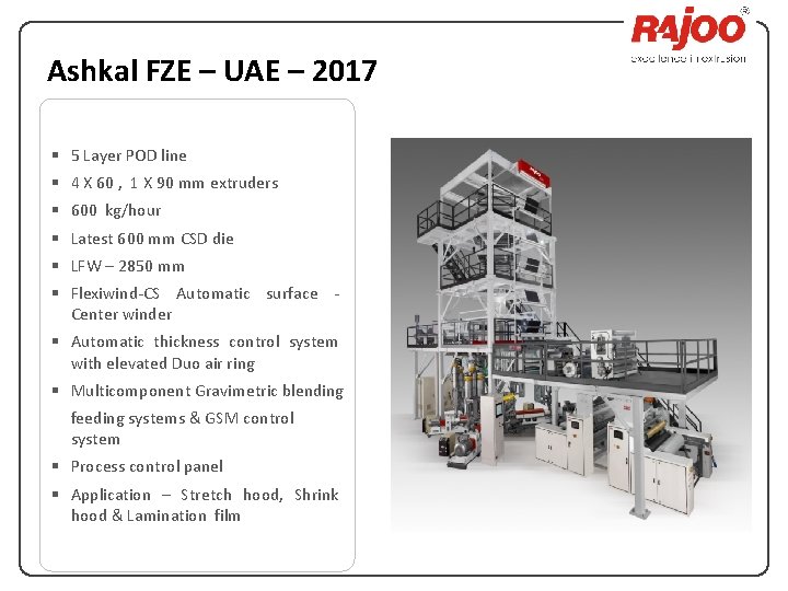 Ashkal FZE – UAE – 2017 § 5 Layer POD line § 4 X