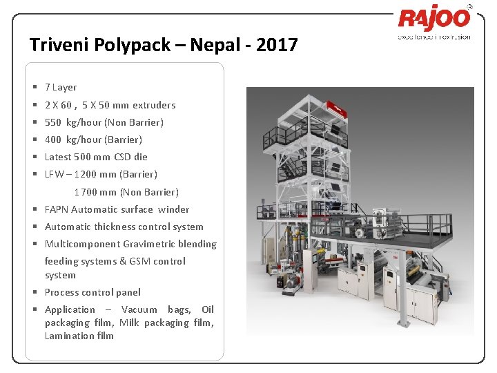 Triveni Polypack – Nepal - 2017 § 7 Layer § 2 X 60 ,