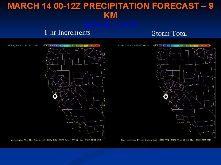 MARCH 14 00 -12 Z PRECIPITATION FORECAST – 9 KM MOVIE LOOP 1 -hr