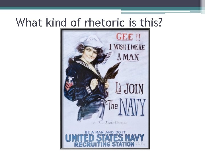 What kind of rhetoric is this? What kind of rhetoric is this?