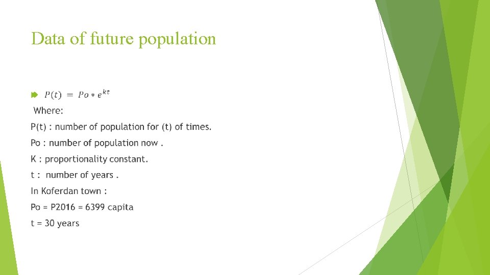 Data of future population 