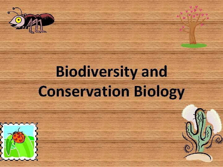 Biodiversity and Conservation Biology 