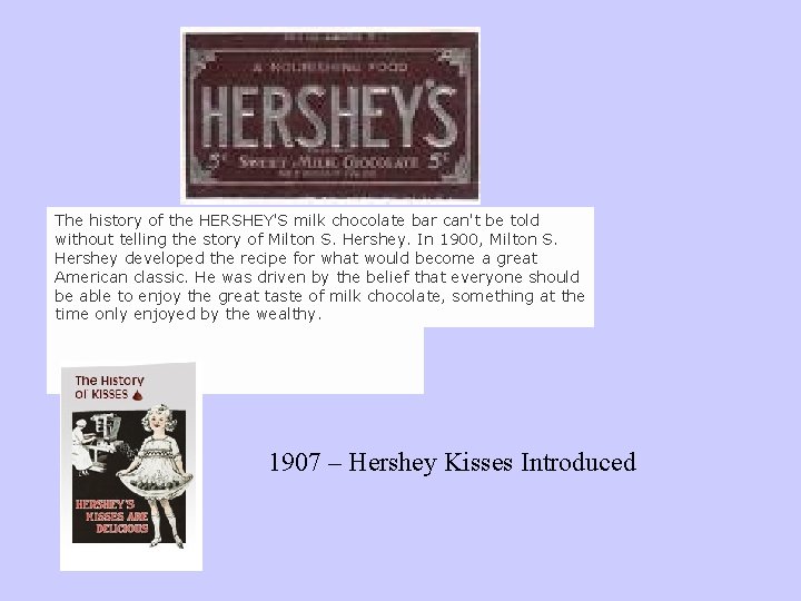 The history of the HERSHEY'S milk chocolate bar can't be told without telling the