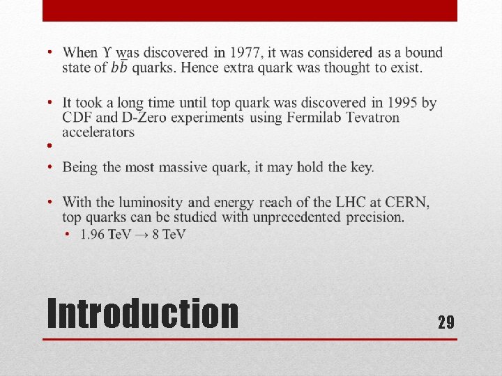  • Introduction 29 