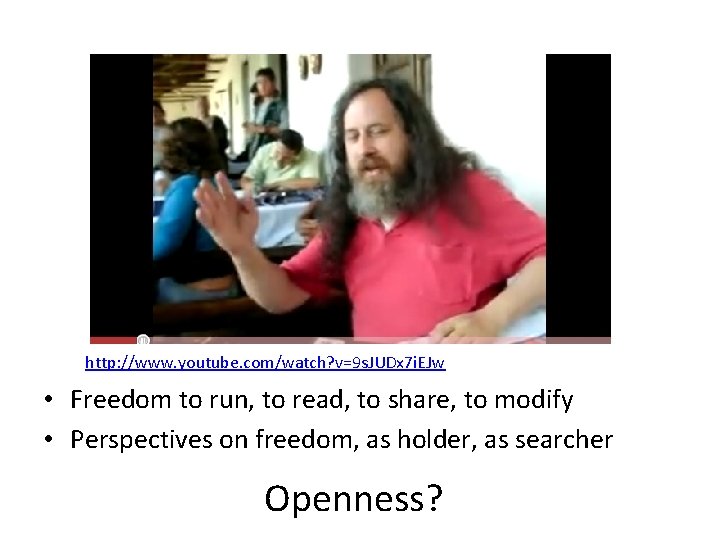 http: //www. youtube. com/watch? v=9 s. JUDx 7 i. EJw • Freedom to run, http: //www. youtube. com/watch? v=9 s. JUDx 7 i. EJw • Freedom to run,