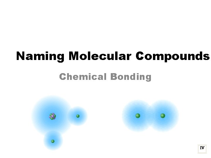 Naming Molecular Compounds Chemical Bonding IV 