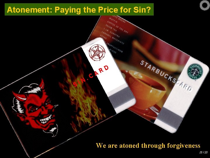 Atonement: Paying the Price for Sin? S . N I C D R A