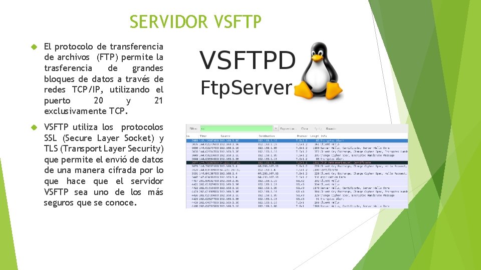 SERVIDOR VSFTP El protocolo de transferencia de archivos (FTP) permite la trasferencia de grandes