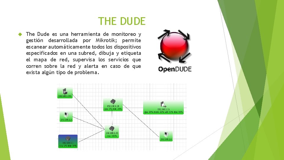 THE DUDE The Dude es una herramienta de monitoreo y gestión desarrollada por Mikrotik;