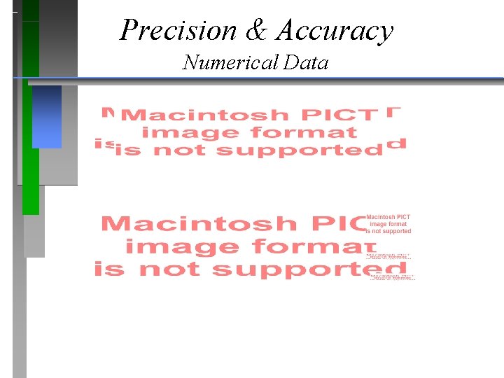 Precision & Accuracy Numerical Data 