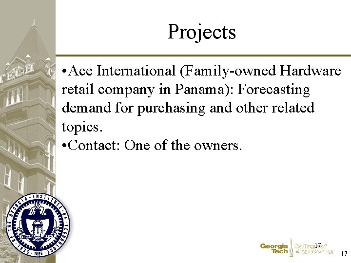 Projects • Ace International (Family-owned Hardware retail company in Panama): Forecasting demand for purchasing