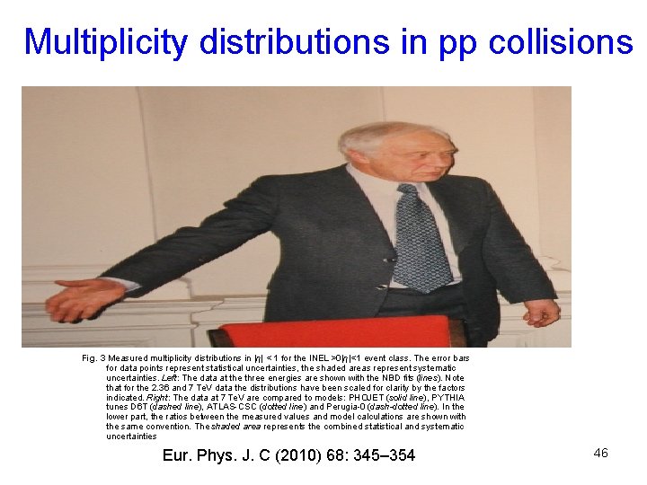 Multiplicity distributions in pp collisions Fig. 3 Measured multiplicity distributions in |η| < 1