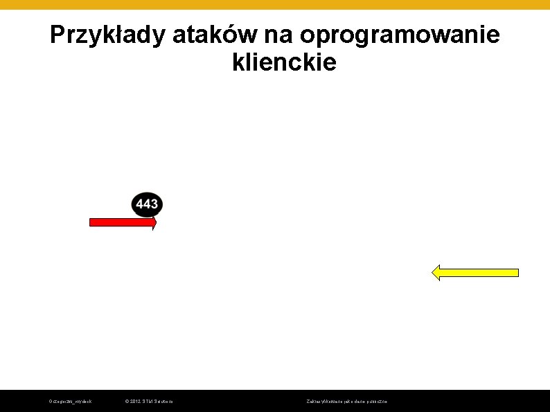 Przykłady ataków na oprogramowanie klienckie Grzegorzw_mydeck © 2012 STM Solutions Zaklasyfikowano jako dane publiczne Przykłady ataków na oprogramowanie klienckie Grzegorzw_mydeck © 2012 STM Solutions Zaklasyfikowano jako dane publiczne