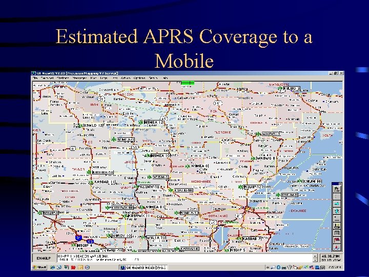 Estimated APRS Coverage to a Mobile 
