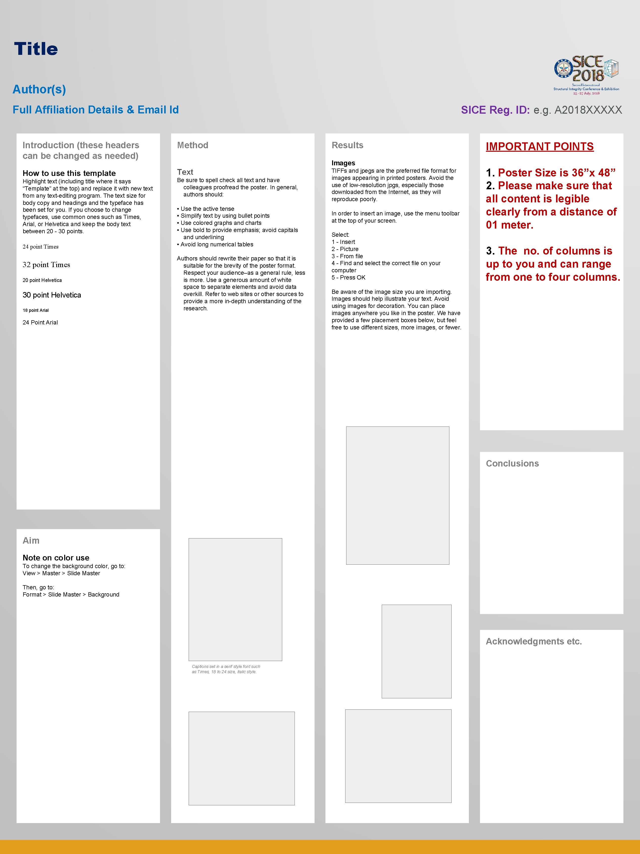 Title Author(s) Full Affiliation Details & Email Id Introduction (these headers can be changed