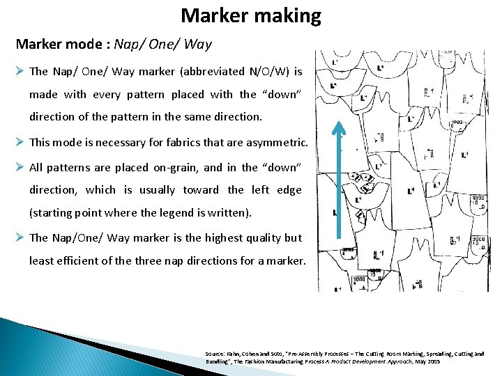 Marker making Marker mode : Nap/ One/ Way Ø The Nap/ One/ Way marker