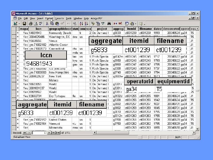 Metadata • Metadata tables • Who, what, when, by whom, on which scanner, what