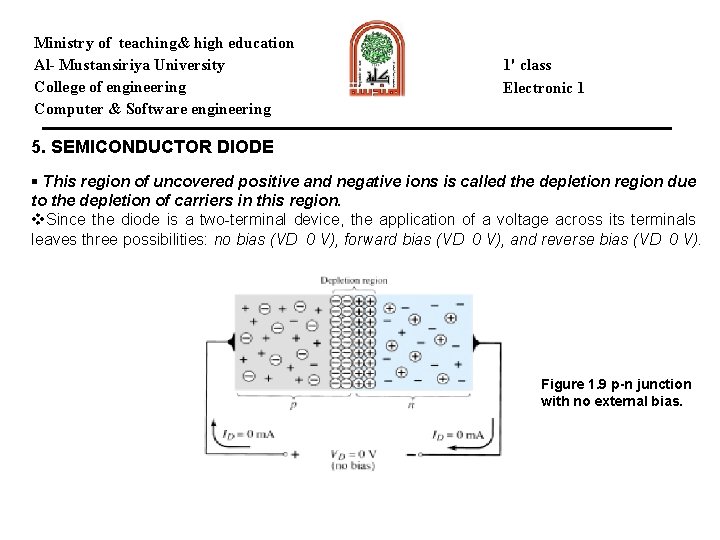 Ministry of teaching& high education Al- Mustansiriya University College of engineering Computer & Software