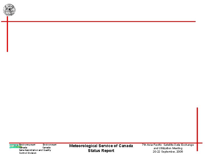 Environnement Environment Canada Data Assimilation and Quality Control Division Meteorological Service of Canada Status