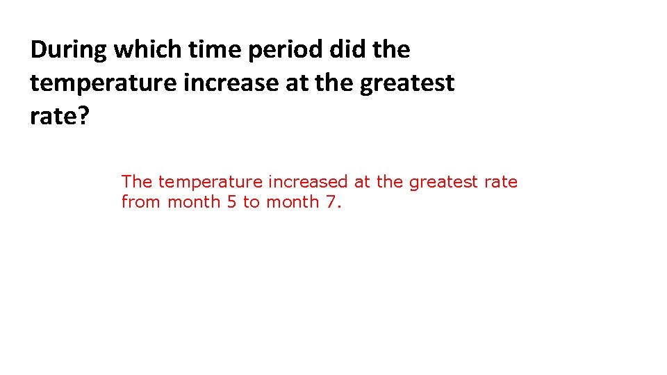 5 -3 Rate of Change and Slope During which time period did the temperature
