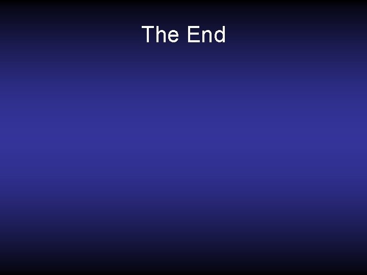 The End 