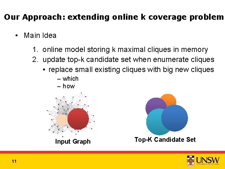 Our Approach: extending online k coverage problem • Main Idea 1. online model storing