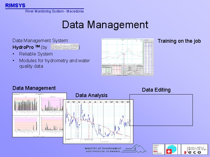 RIMSYS River Monitoring System - Macedonia Data Management System: Hydro. Pro TM (by )