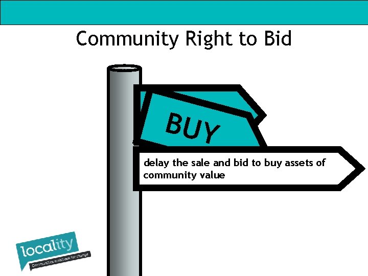 Community Right to Bid BUY BBID UY delay the sale and bid to buy