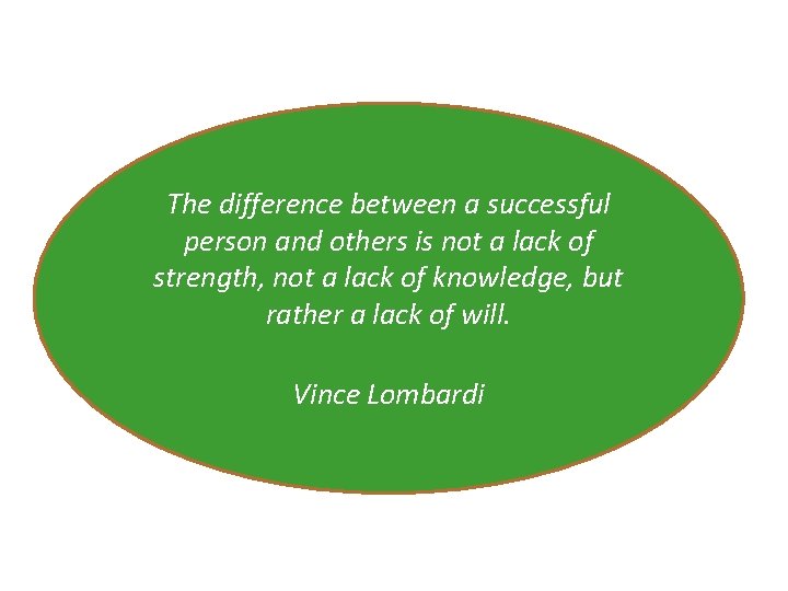 The difference between a successful person and others is not a lack of strength,