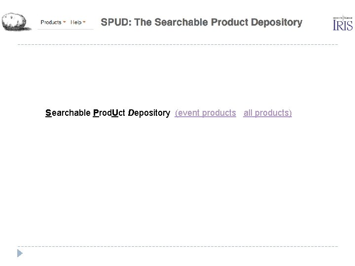 Searchable Prod. Uct Depository (event products all products) 