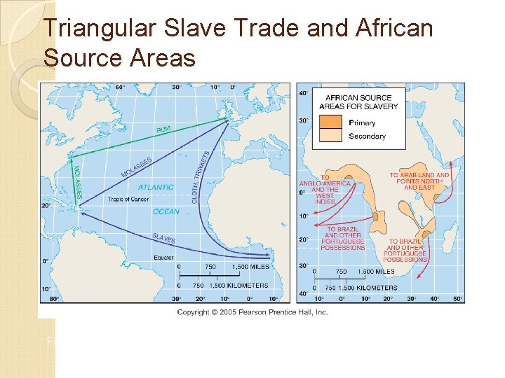 Triangular Slave Trade and African Source Areas Fig. 7 -7: The British triangular slave