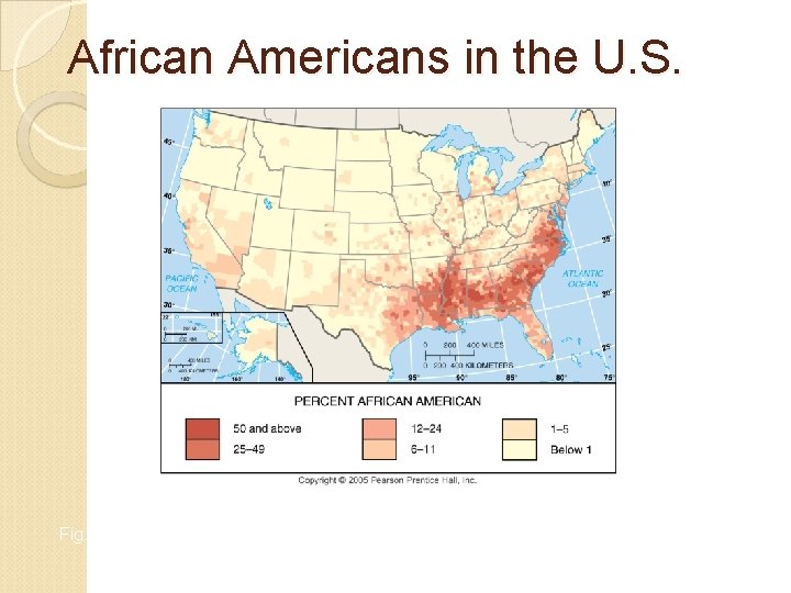 African Americans in the U. S. Fig. 7 -1: The highest percentages of African