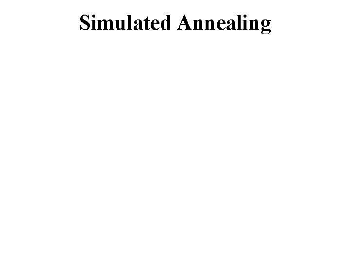 Simulated Annealing 