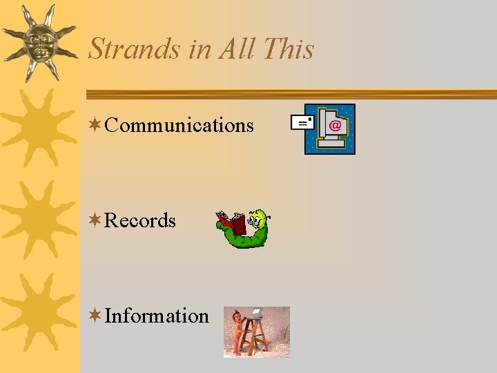 Strands in All This ¬Communications ¬Records ¬Information 