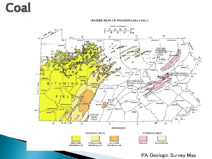 Coal PA Geologic Survey Map 