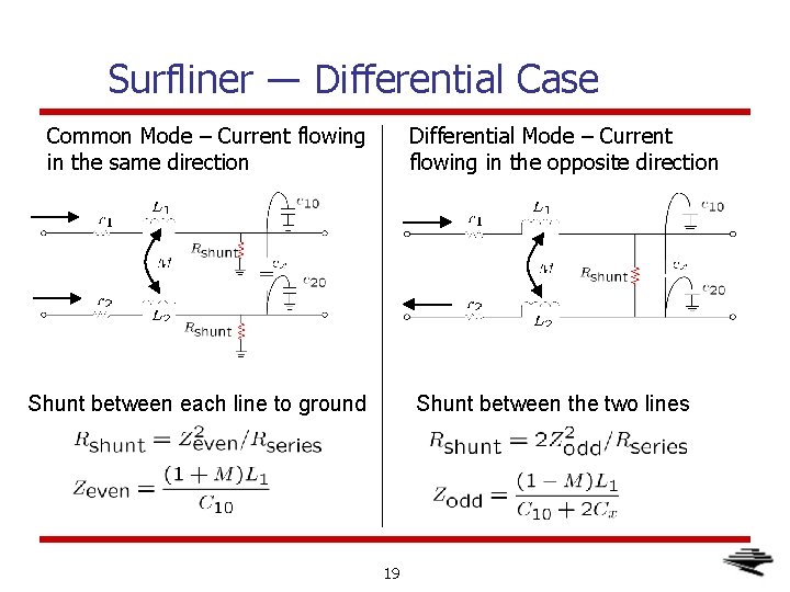 Surfliner ― Differential Case Common Mode – Current flowing in the same direction Differential