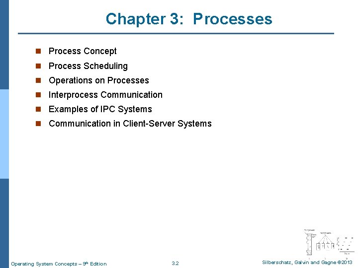 Chapter 3: Processes n Process Concept n Process Scheduling n Operations on Processes n