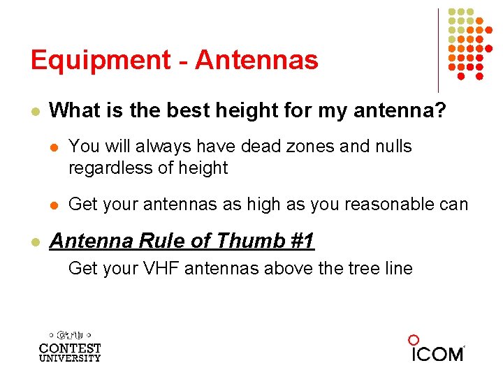 Equipment - Antennas l l What is the best height for my antenna? l