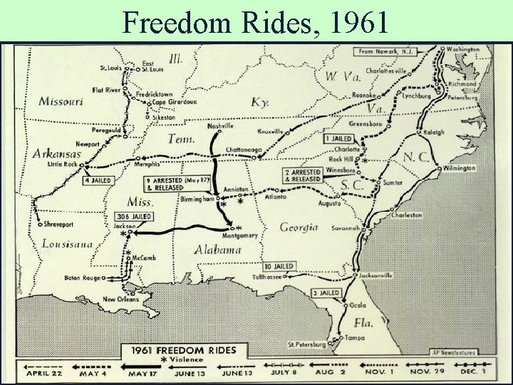 Freedom Rides, 1961 
