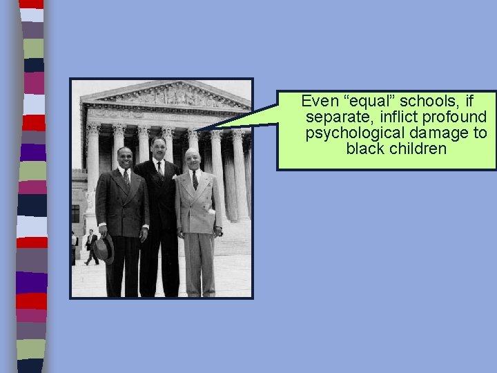 Even “equal” schools, if separate, inflict profound psychological damage to black children 