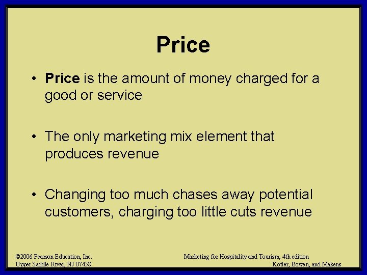 Price • Price is the amount of money charged for a good or service Price • Price is the amount of money charged for a good or service