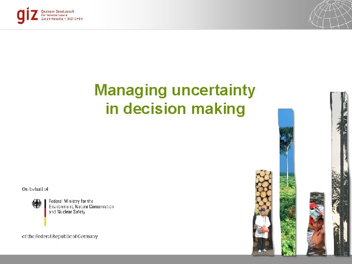 Managing uncertainty in decision making Seite 