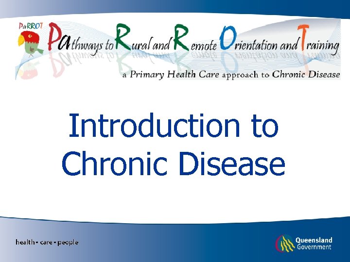 Introduction to Chronic Disease 