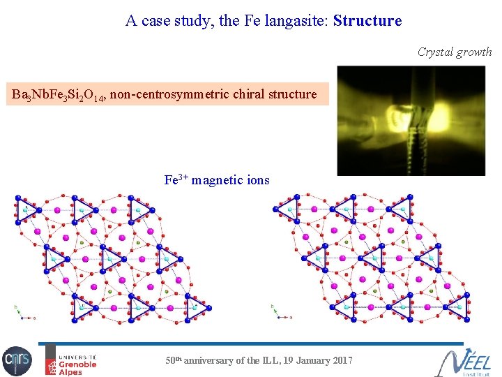 A case study, the Fe langasite: Structure Crystal growth Ba 3 Nb. Fe 3