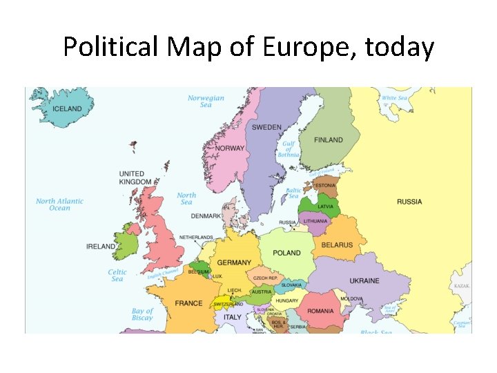 Political Map of Europe, today 